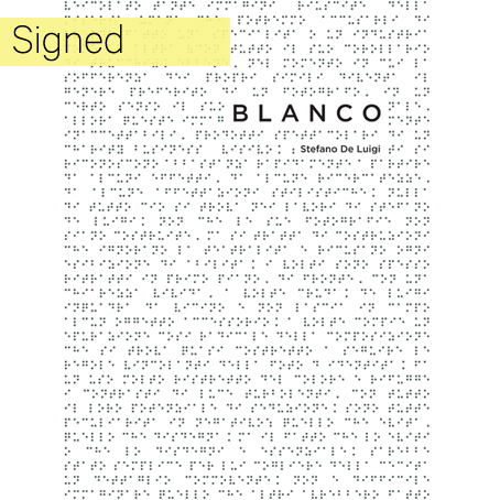 Blanco - Signed